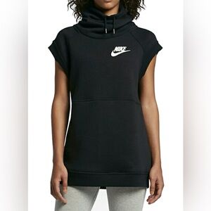 Nike Black Cap Sleeve turtleneck Sweatshirt.